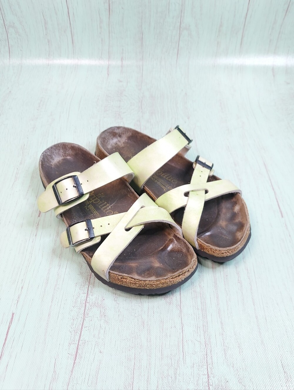 Birkenstock Papillion Green Sandals Sz 37 L6/M4